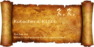 Kutschera Kitti névjegykártya